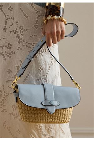 Lynden-Shoulder Bag-Small-Wvn Straw/Ntrl Smth LAUREN RALPH LAUREN | Tracolla | 431P10158003